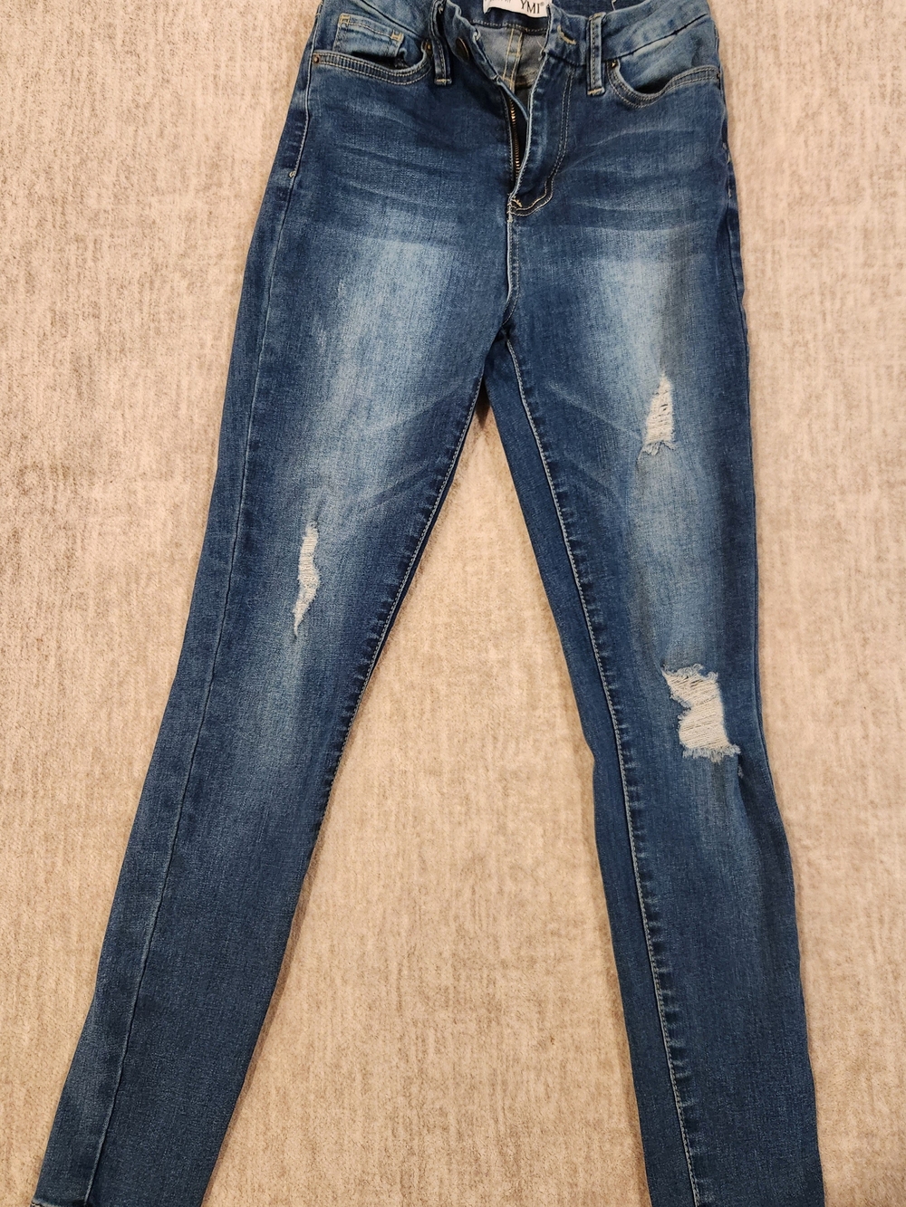 YMI Women’s Distressed Blue Skinny Jeans Size 3/26
